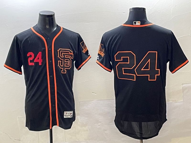 Men San Francisco Giants #24 No Name Black Elite 2025 Nike MLB Jersey style 2